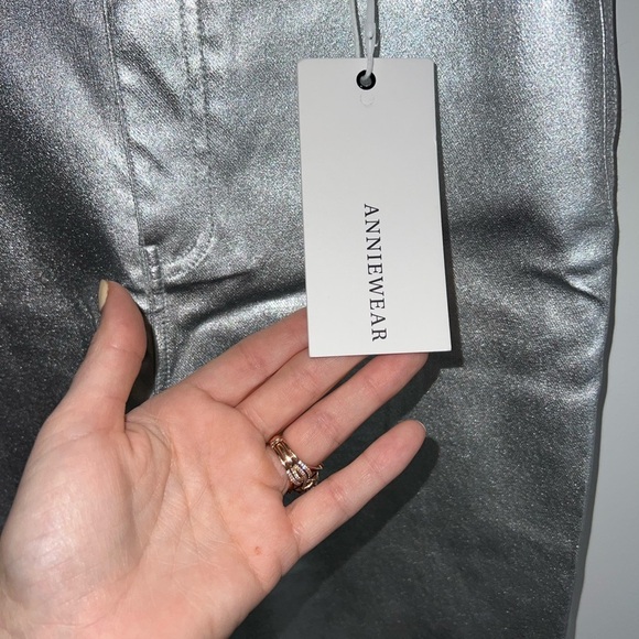 Annie Wear Metallic Wide Leg Pants NEW - Picture 8 of 13